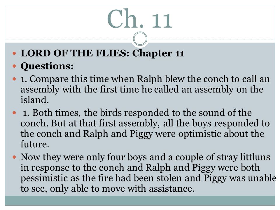 Lord of the flies opening chapter
